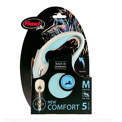 Flexi New Comfort  поводок-рулетка, лента, размер M, 5 м