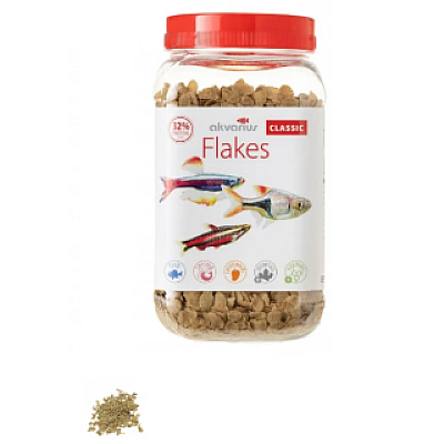 Сухий корм Akvarius (Акваріус) Classic Flakes для акваріумних риб пластівців