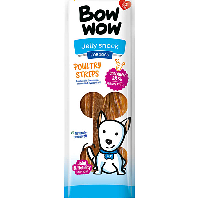 Ласощі  для собак"Bow wow"смужки з яловичини та птиці