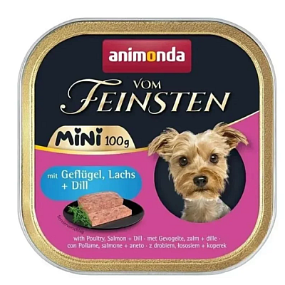 Корм вологий Vom Feinsten Adult Mini для собак міні порід з птицею та лососем