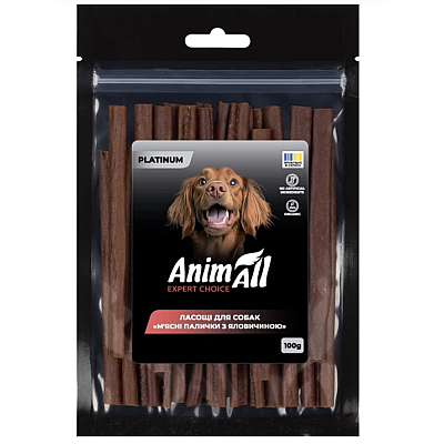 Лакомство для собак AnimAll PLATINUM мясные палочки с говядиной