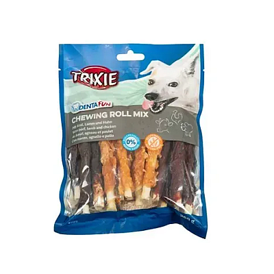 Ласощі Trixie Denta Fun Chewing Rolls Mix для собак Паличка для чищення зубів асорті 10 см