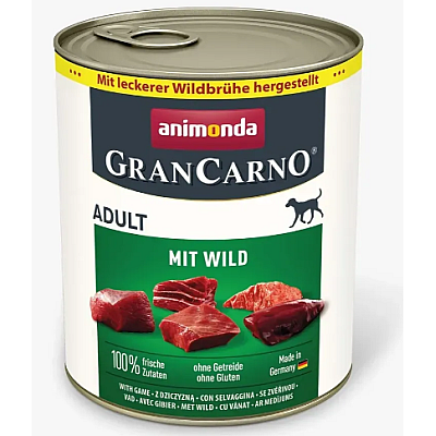 Корм GranCarno Adult with game консервований д/соб з дичиною 800 г