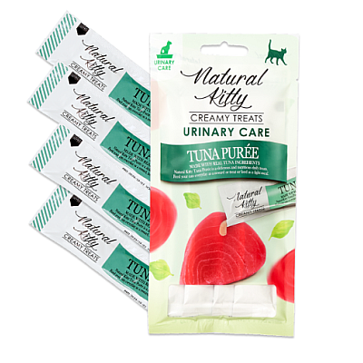 Натуральные функциональные крем-снеки для кошек Natural Kitty Functional Creamy Treat Tuna Puree Urinary Care – Пюре из тунца