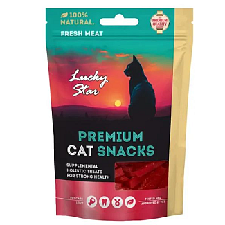 Ласощі для котів Lucky Fox міні соломка з качиного м'яса, 65 г