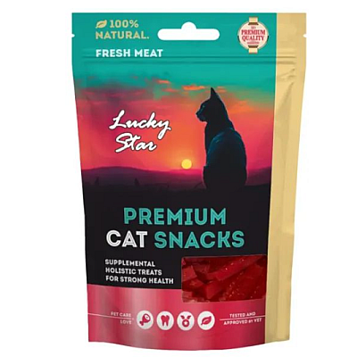Ласощі для котів Lucky Fox міні соломка з качиного м'яса