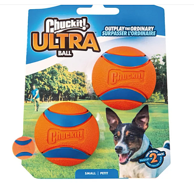 CI ULTRA BALL 2PK SM DI/ 2 маленьких м'ячі Chuсkit! для собак 