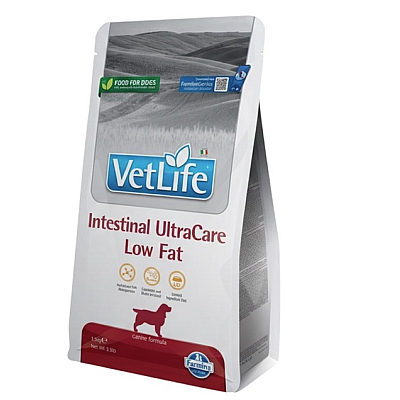 Сухий лікувальний корм Farmina Vet Life Intestinal UltraCare Low Fat для собак, дієтичне харчування з низькою жирністю при захворюванні ШКТ