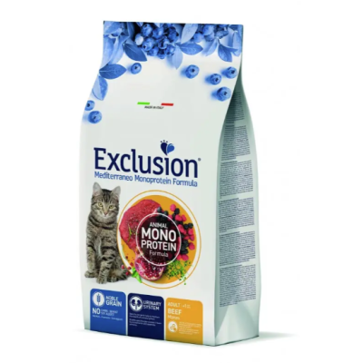 Сухой корм Exclusion Adult Beef для дорослих котів усіх порід з яловичиною