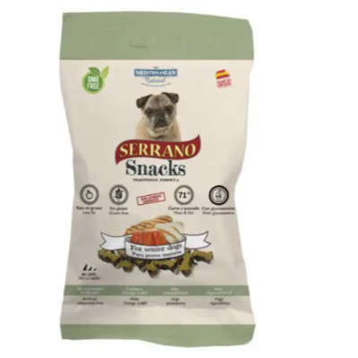  SERRANO Snack Натуральні ласощі для собак похилого віку 100г