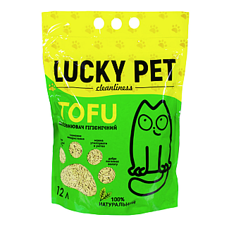 Наповнювач Lucky Pet з тофу для котячого туалету, з ароматом зеленого чаю, 12 л