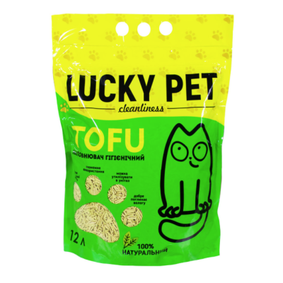 Наповнювач Lucky Pet з тофу для котячого туалету, з ароматом зеленого чаю