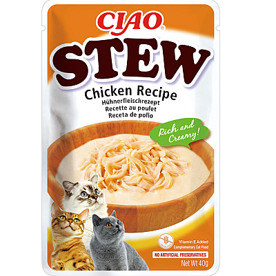 INABA "CIAO Stew" вологий корм для котів, з тушкованою куркою