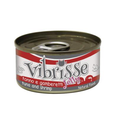VIBRISSE вологий корм для котів, тунець-креветки в желе