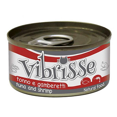 VIBRISSE вологий корм для котів, з тунцем та креветками