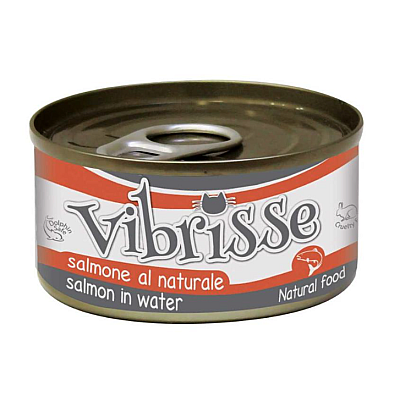 VIBRISSE вологий корм для котів, лосось у власному соку