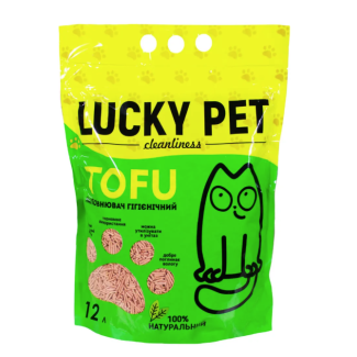 Наповнювач Lucky Pet з тофу для котячого туалету, з ароматом лаванди, 12 л