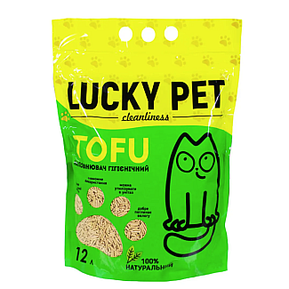 Наповнювач Lucky Pet з тофу для котячого туалету, з ароматом персика, 12 л
