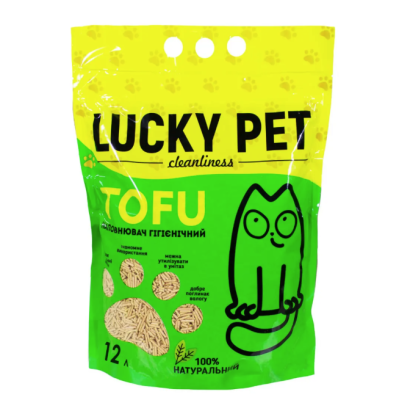 Наповнювач Lucky Pet з тофу для котячого туалету, з ароматом персика
