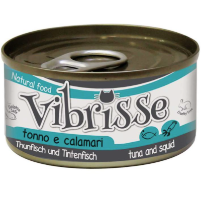 VIBRISSE вологий корм для котів, з тунцем та кальмаром