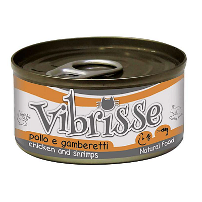 VIBRISSE вологий корм для котів, з куркою та креветками