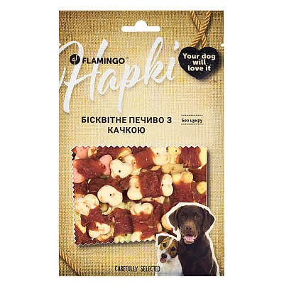 Flamingo Ласощі для собак бісквітне печиво з качкою