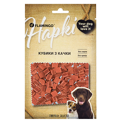 Flamingo Ласощі для собак кубики з качки