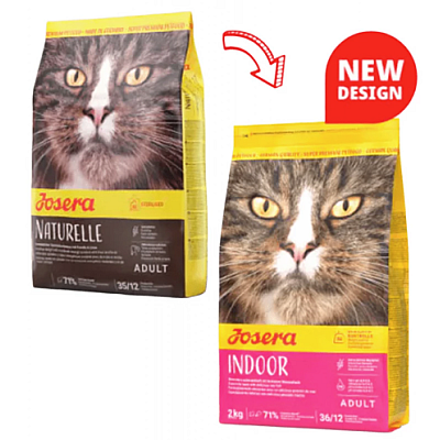 Сухой беззерновой корм для стерилизованных и малоактивных кошек Josera Indoor с птицей