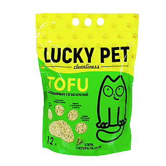 Наповнювач Lucky Pet з тофу для котячого туалету з ароматом м'яти, 12 л