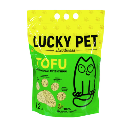 Наполнитель Lucky Pet из тофу для кошачьего туалета с ароматом мяты