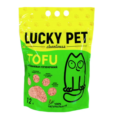 Наповнювач Lucky Pet з тофу для котячого туалету, з ароматом полуниці