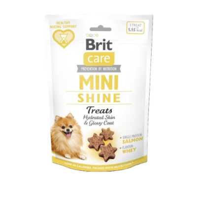 Ласощі Brit Care Mini Treats Shine для собак малих порід для блискучої шерсті лосось