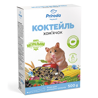 Корм Природа Коктейль Хом’ячок для хом’ячків та інших дрібних гризунів