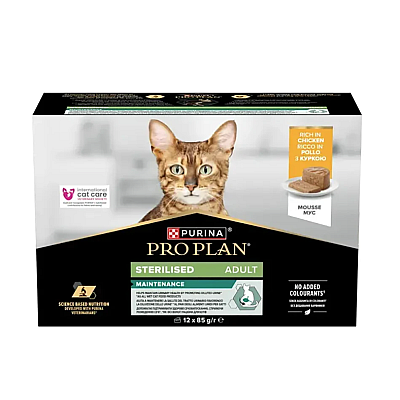 Purina Pro Plan Sterilised консерви для стерилізованих кішок, з куркою