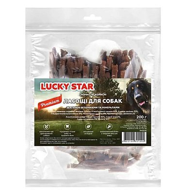 Ласощі для собак Lucky Star Гвинтові палички з курячої печінки