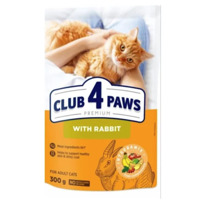 Сухой корм для кошек Club 4 Paws премиум с кроликом