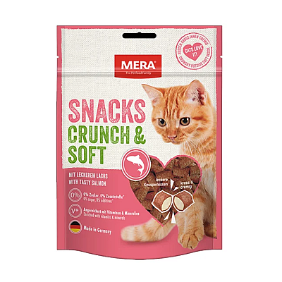 MERA SNACKS Crunch & Soft Lachs снеки для котів із лососем