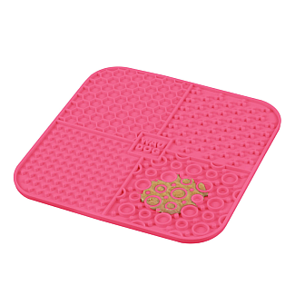 Килимок для злизування WAUDOG Silicone, 190х190х10 мм, рожевий