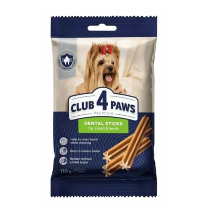 Жувальні палички для дорослих собак малих порід CLUB 4 PAWS Преміум дентал стікс 