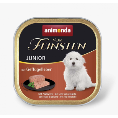 Корм вологий Vom Feinsten Junior with Poultry liver для цуценят з птичою печінкою