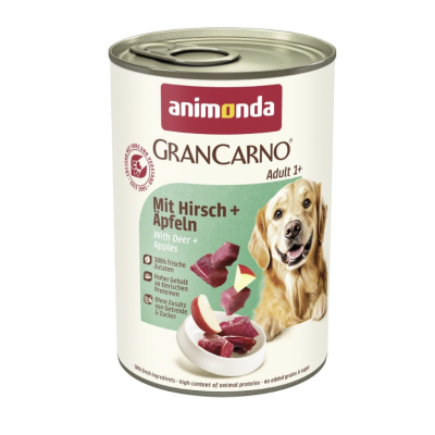 Корм Animonda GranCarno Adult Pork+ Deer with Apple консервований д/соб з свининою, олениною і яблуком