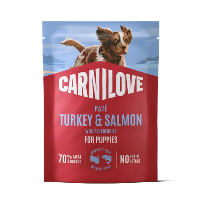 Корм вологий Carnilove Turkey & Salmon with Blueberries для цуценят паштет індичка і лосось з лохиною