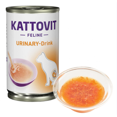 Kattovit Veterinary Urinary Drink КАТТОВІТ УРІНАРІ дієтичний напій для котів із захворюваннями нижніх сечовивідних шляхів банка