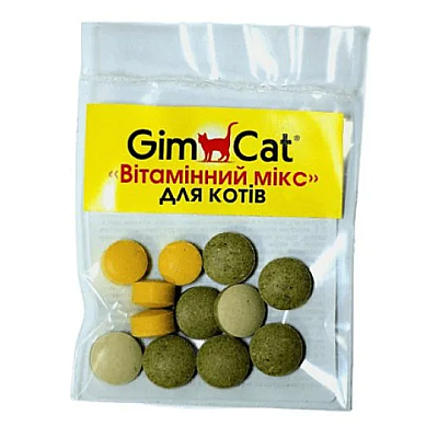 Вітаміни GimCat для котів ГімКет Вітамінний мікс таблетки