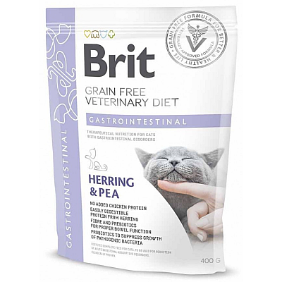 Сухий корм для котів при захворюваннях шлунково-кишково тракту Brit VetDiets Gastrointestinal з оселедцем, лососем, яйцем та горохом для кішок