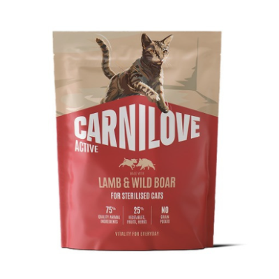 Сухой корм для стерилизованных котов Carnilove Cat Lamb & Wild Boar - Sterilised с мясом ягненка и дикого кабана
