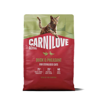 Корм сухий Carnilove Active Duck & Pheasant Sterilised для стерилізованих котів качка і фазан