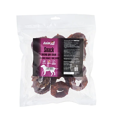 Гарбузові кільця AnimAll Snack для собак, з філе качки