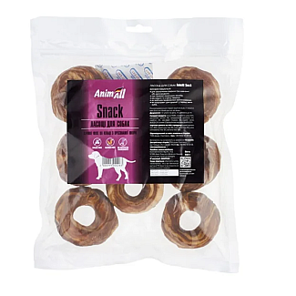 Качине філе AnimAll Snack на кільці з пресованої шкіри, для собак, 500 г
