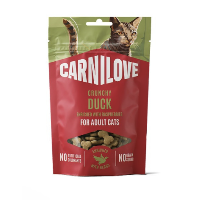 Ласощі для кішок Carnilove Duck with Raspberries з качкою та малиною